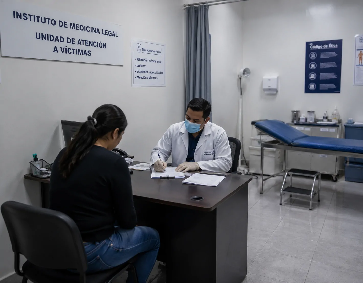 Pericia a victima en medicina legal como prueba de cargo para acusado de violación.